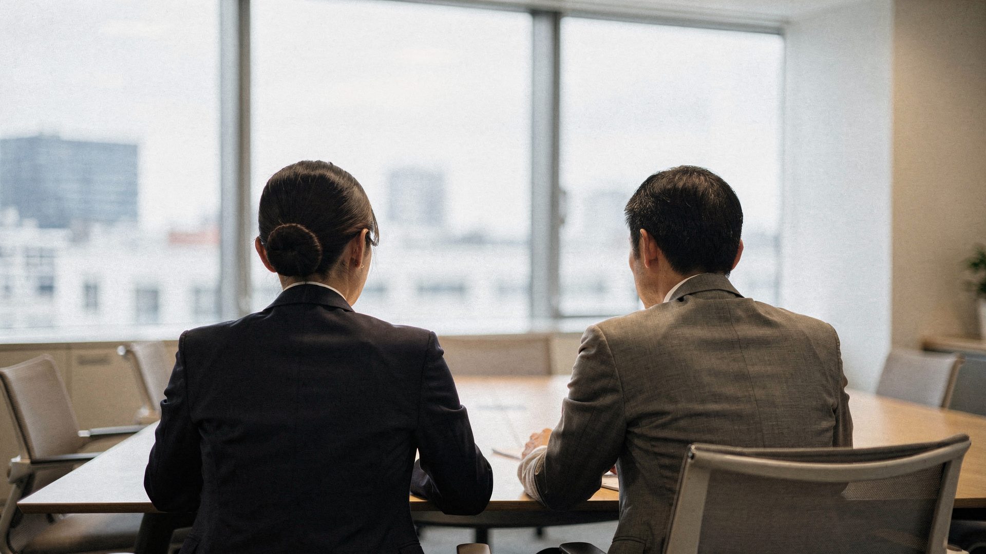 面談室でのお打ち合わせ