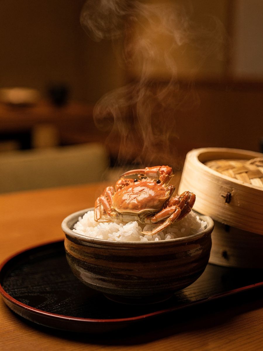 蟹の飯蒸し